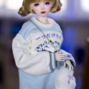 Hilary – 1ft7(50cm) Blonde Tiny Sex Doll With BJD Head