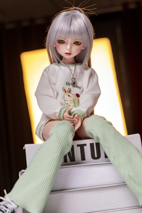 Natalie – 1ft7(50cm) Sweet Tiny Sex Doll with BJD Head