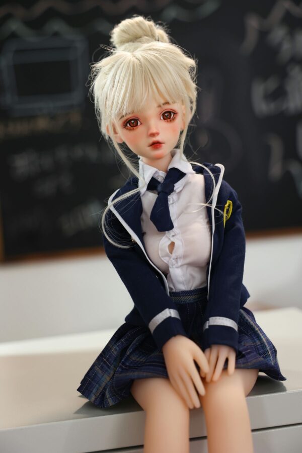 Fifi – 1ft7(50cm) Blonde Tiny Sex Doll with BJD Head