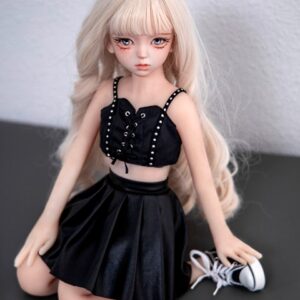 Aniyah – 1ft7(50cm) Blonde Tiny Sex Doll with BJD Head